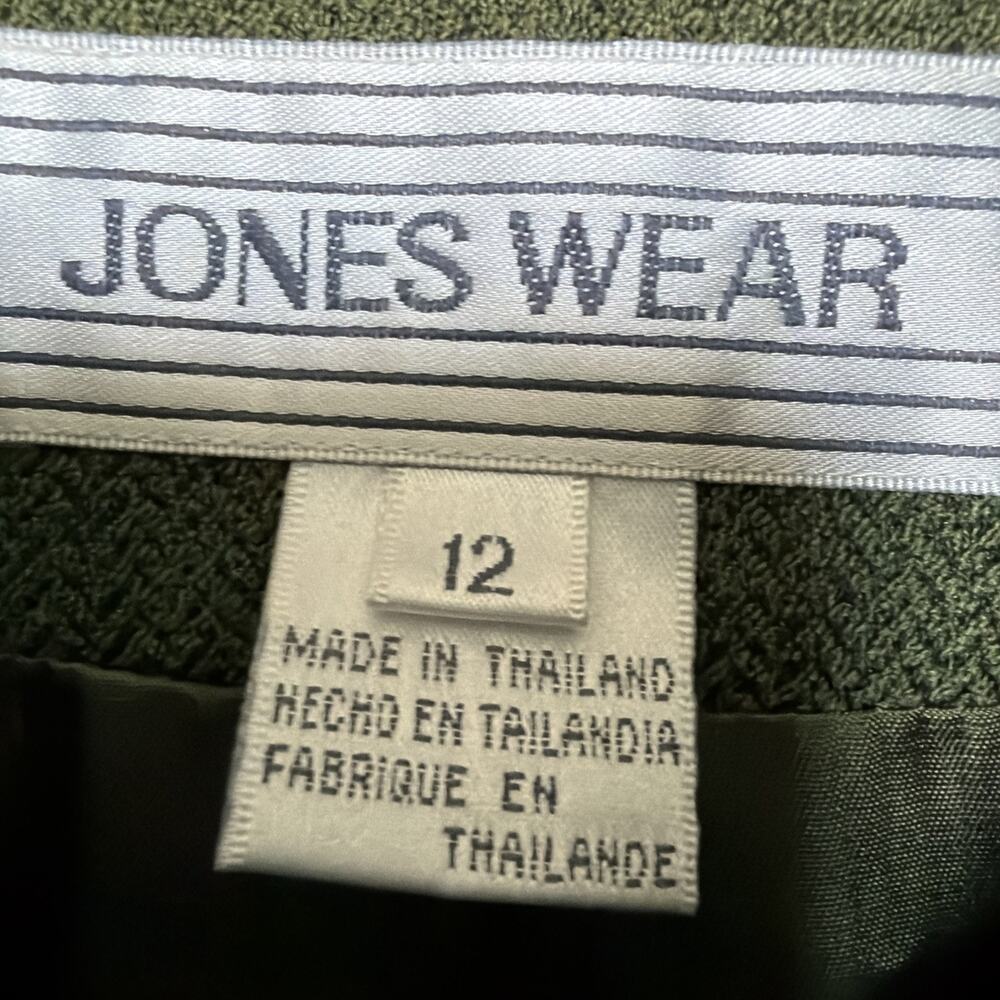 Jones Wear Olive Green Suit Blazer/Jacket Lined Stylish Size 12 - Picture 2 of 14